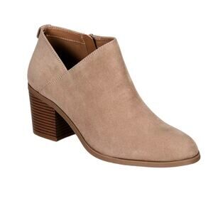 Style & Co Women's Felaa Asymmetrical Booties Taupe Size 11